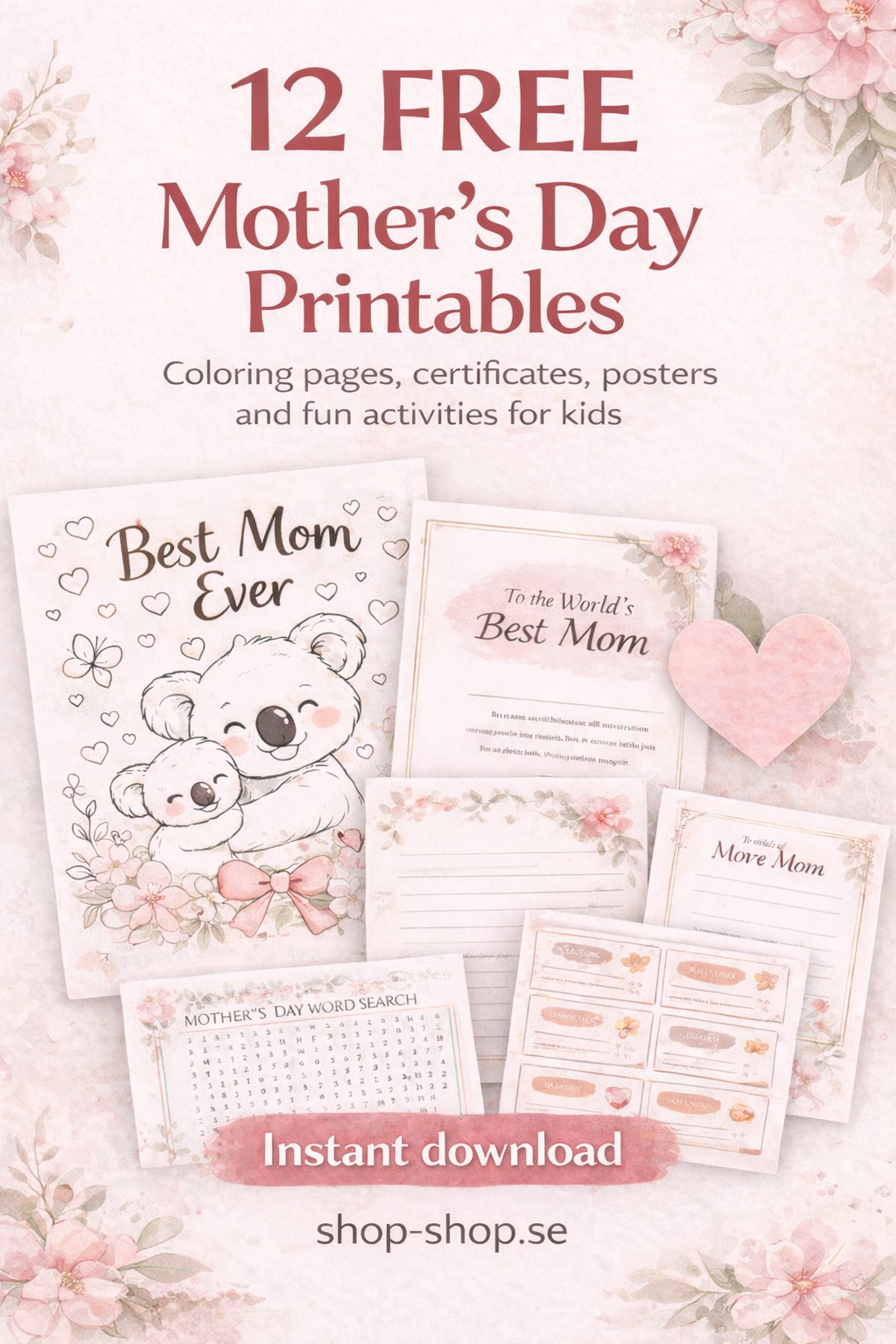 12 FREE Mother’s Day Printables for Kids