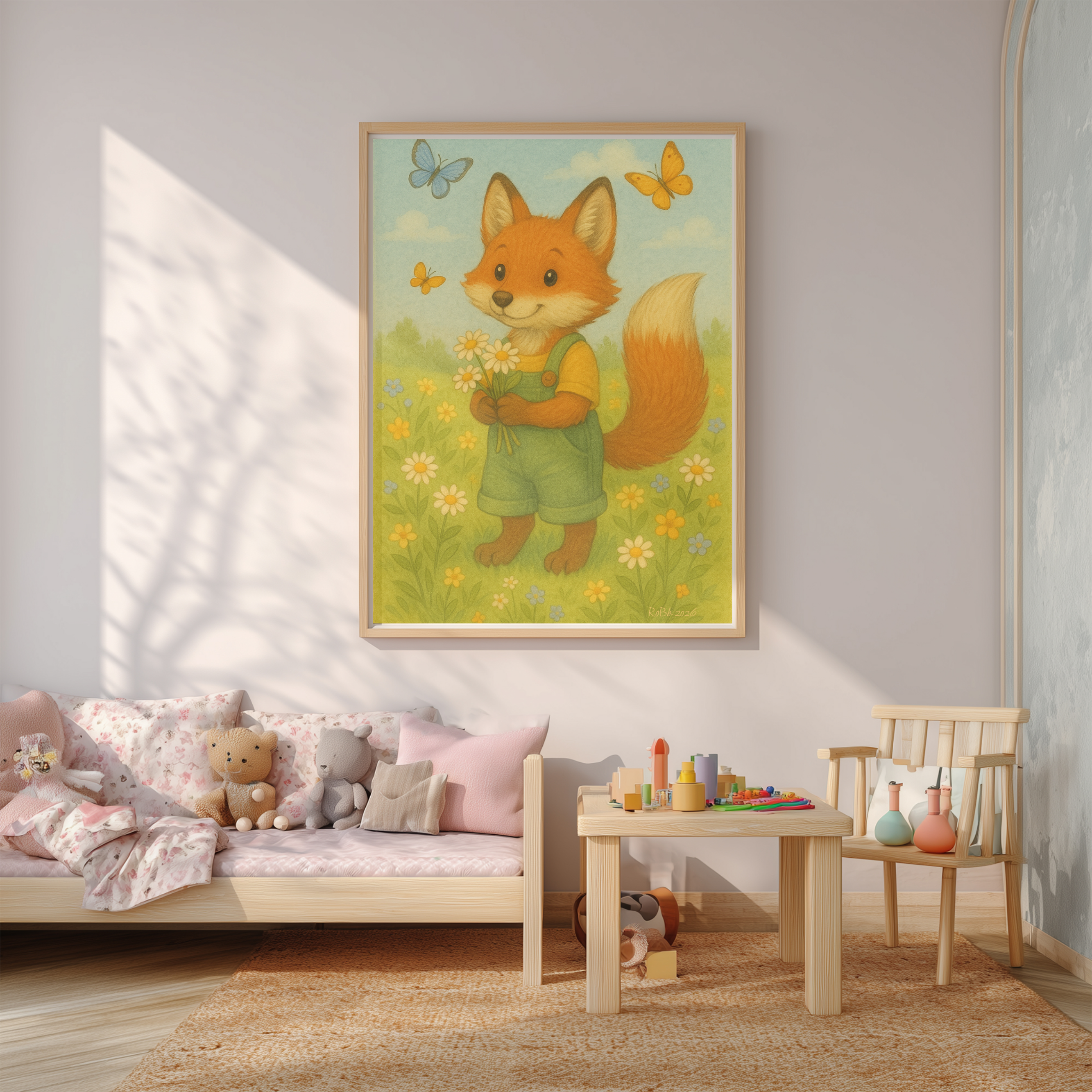 The Fox with Flowers