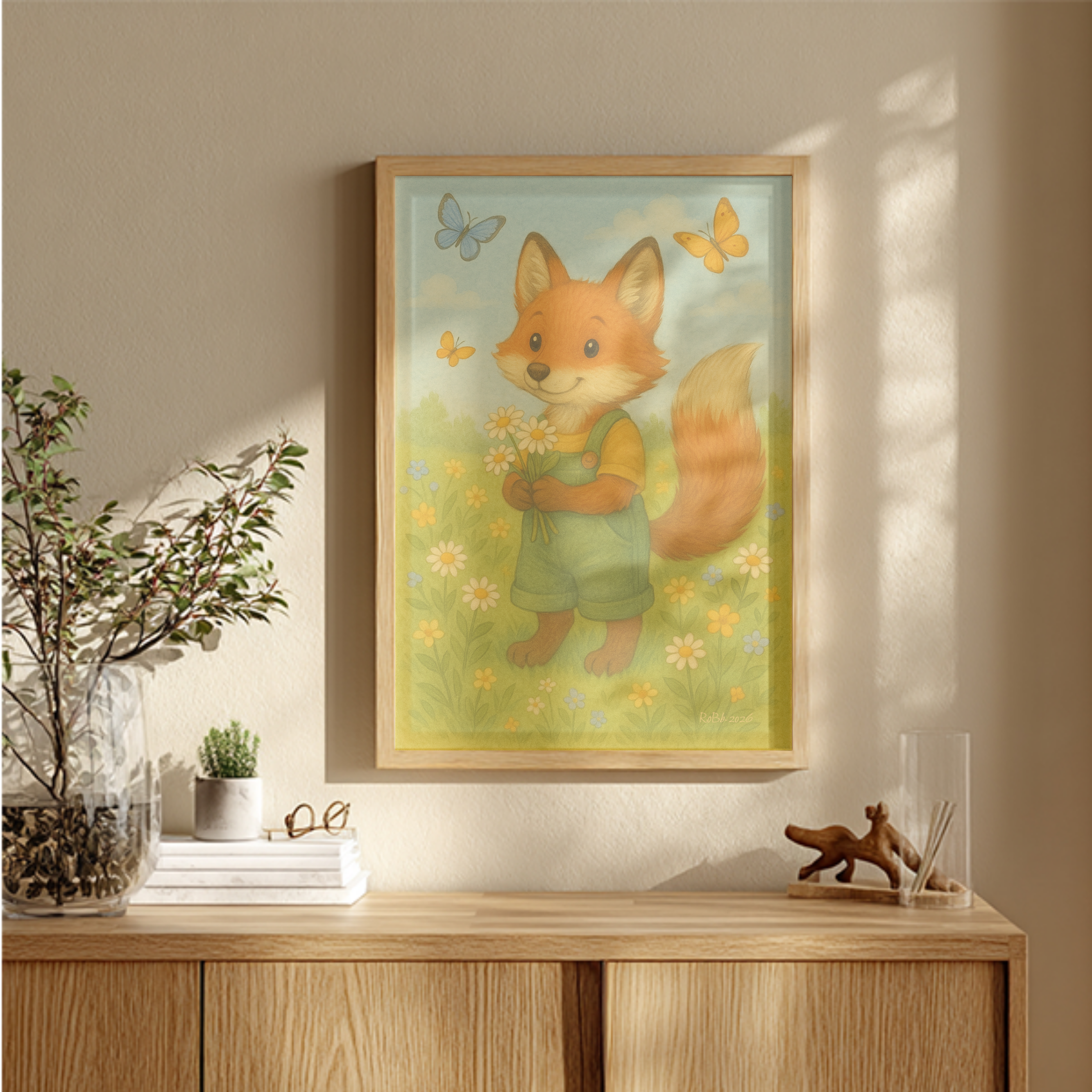 The Fox with Flowers