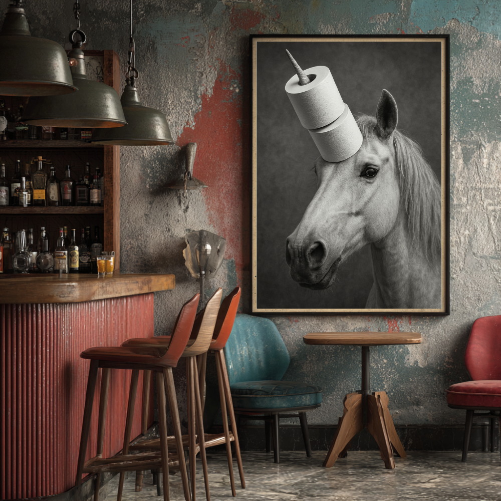 Black and White Unicorn