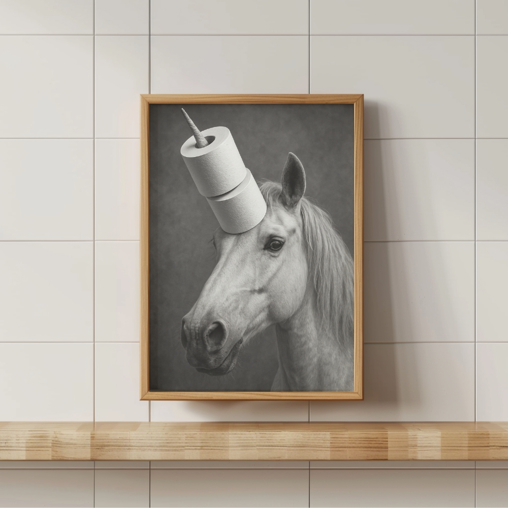 Black and White Unicorn