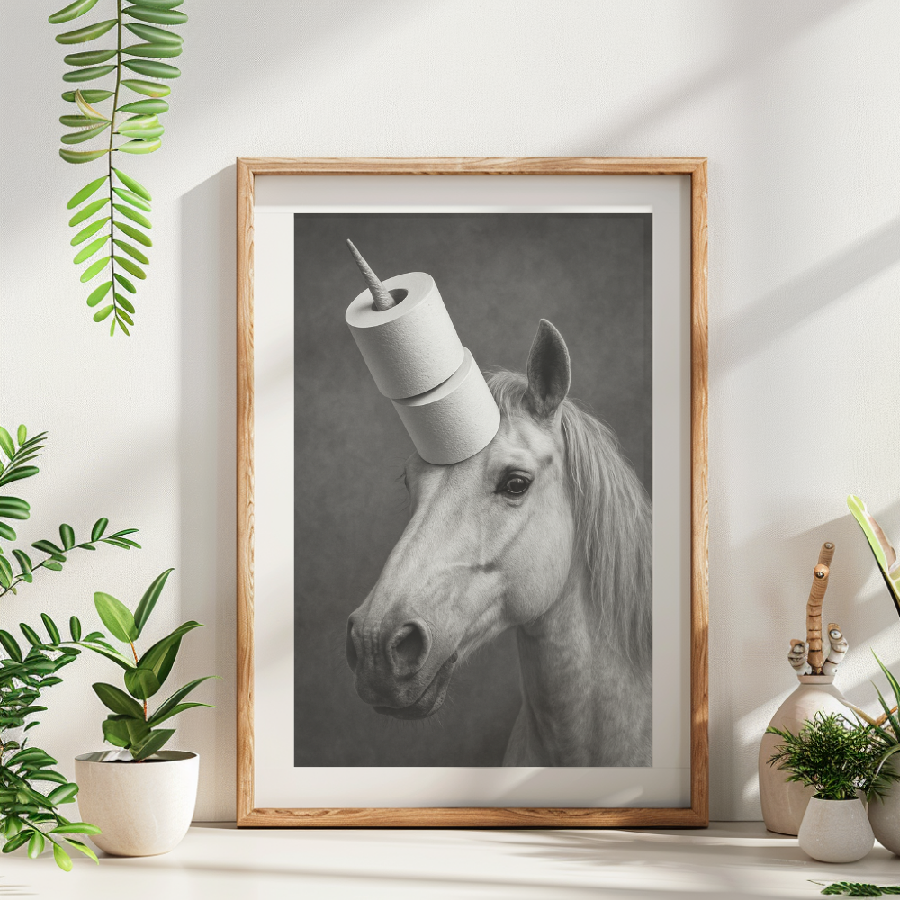 Black and White Unicorn